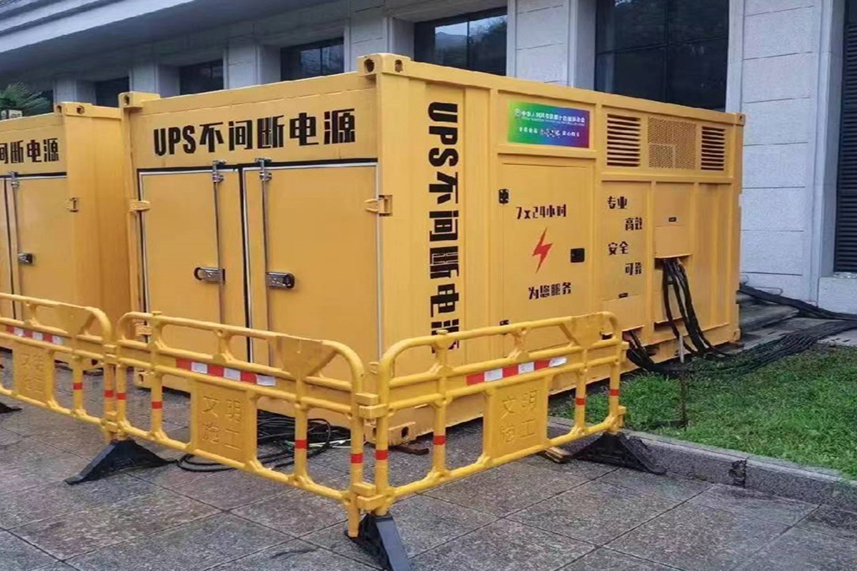 安顺发电机租赁施工现场